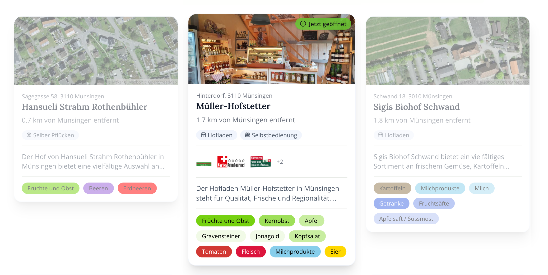 Hoflädeli mit Foto und Sortiment in der Suche